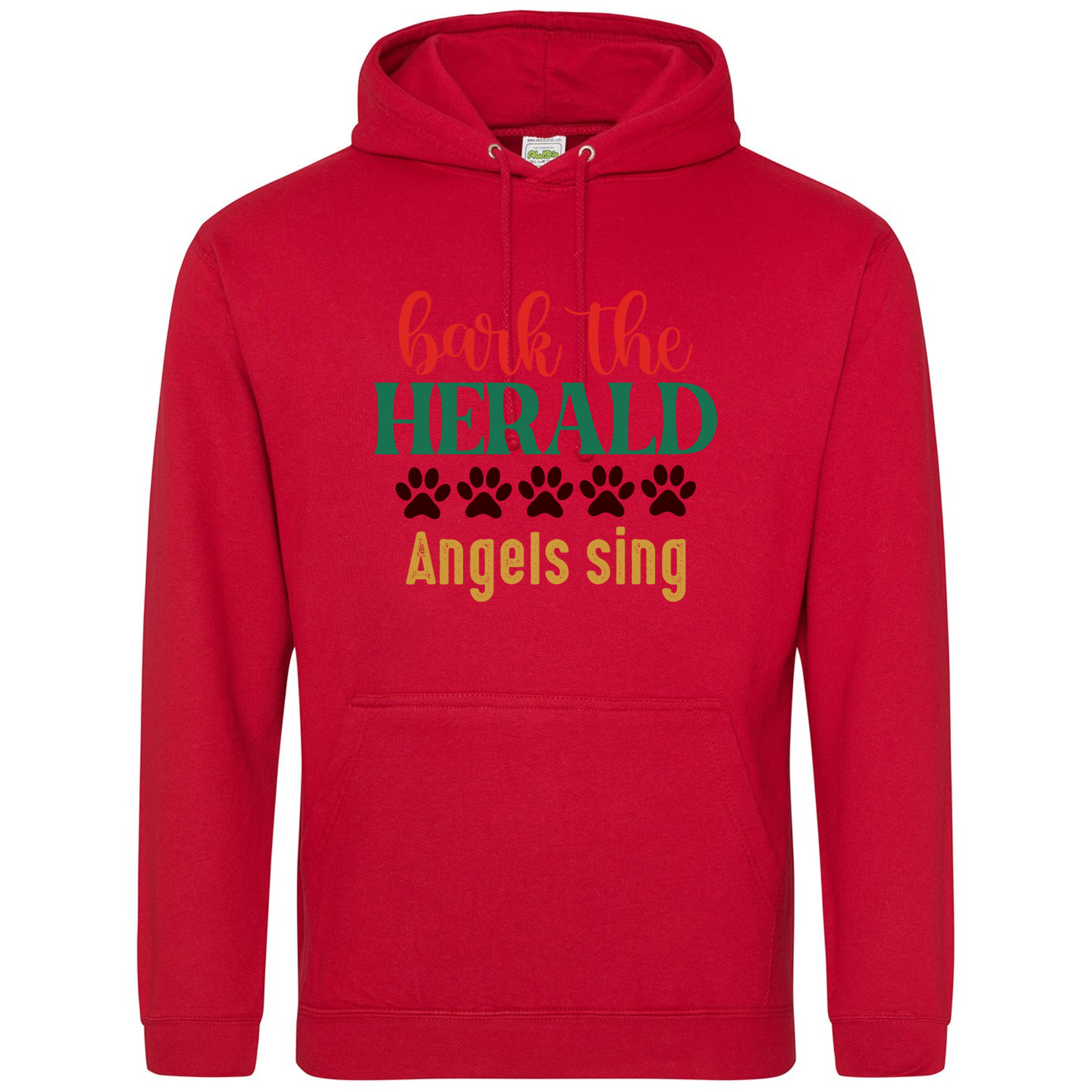 Bark the Herald Angels Sing Hoodie – Fire Red