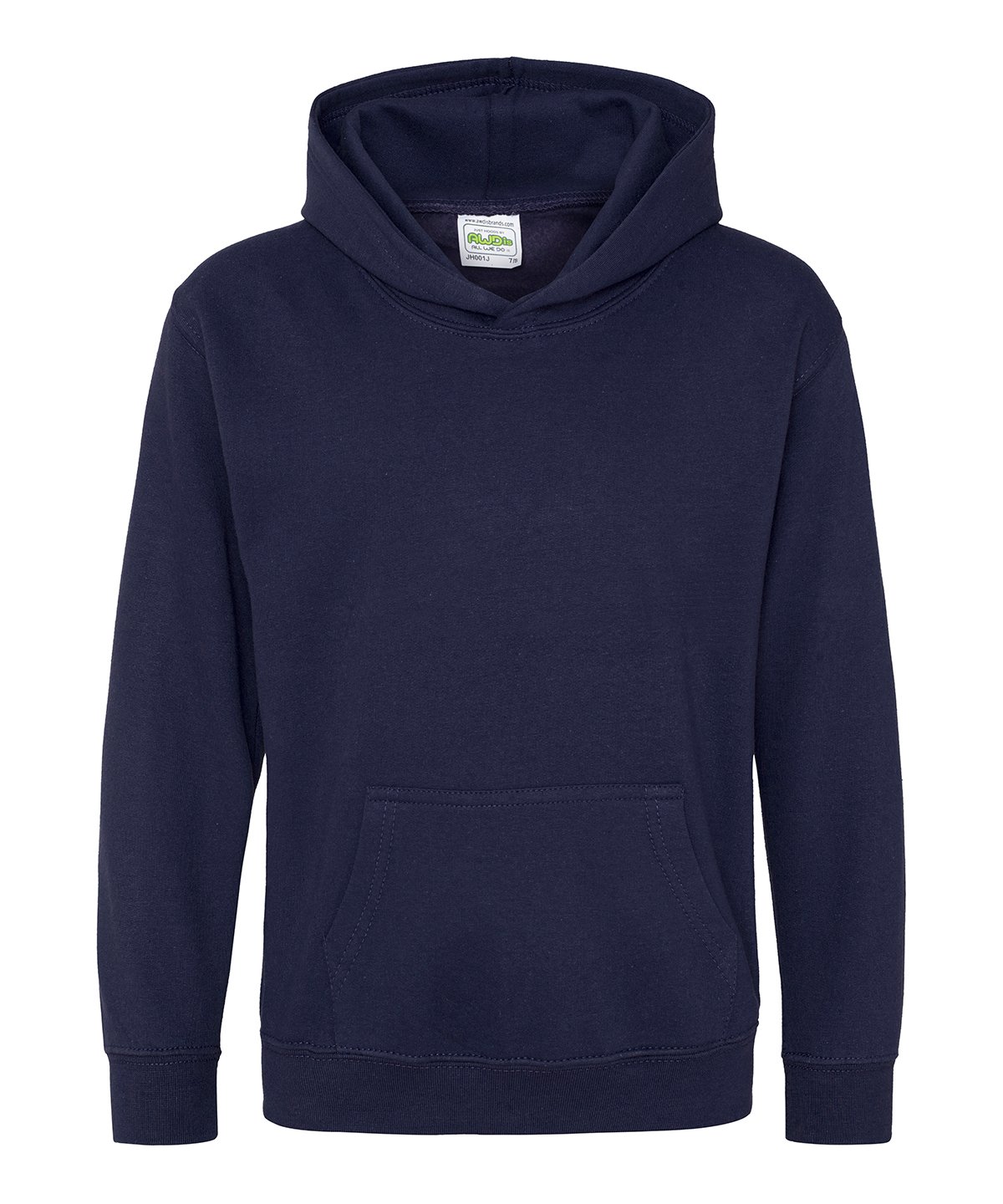 Kids’ hoodie in navy blue.