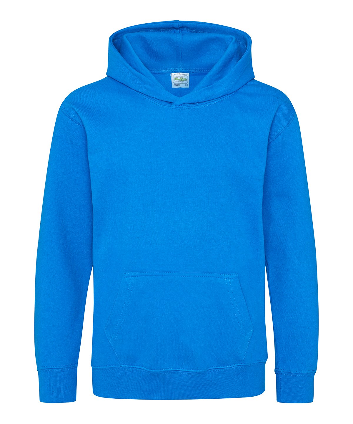 Kids’ hoodie in sapphire blue.