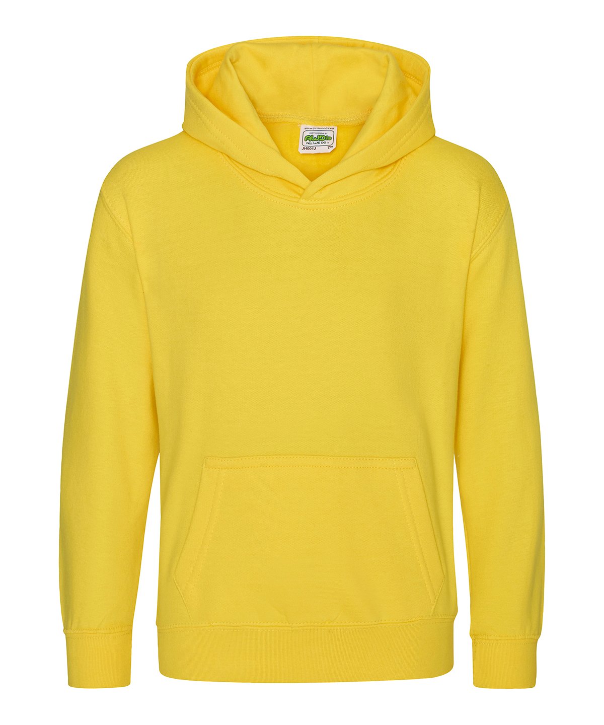 Kids’ hoodie in yellow.
